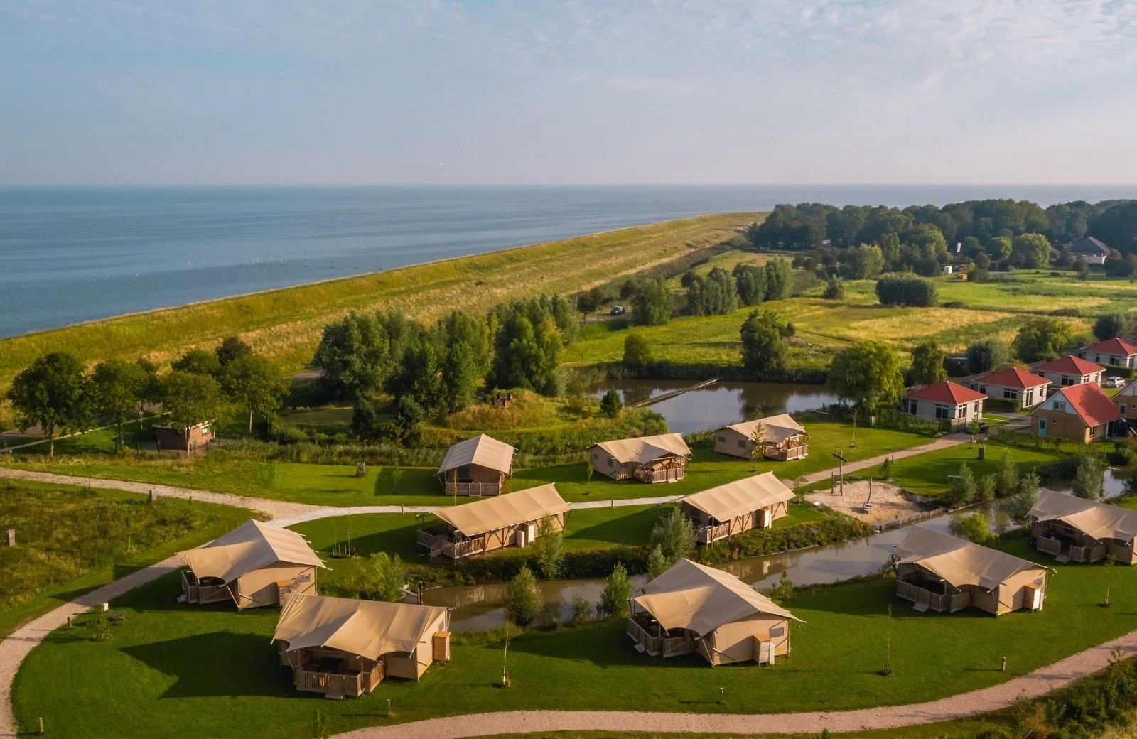 Glamping aan het water in Noord-Holland