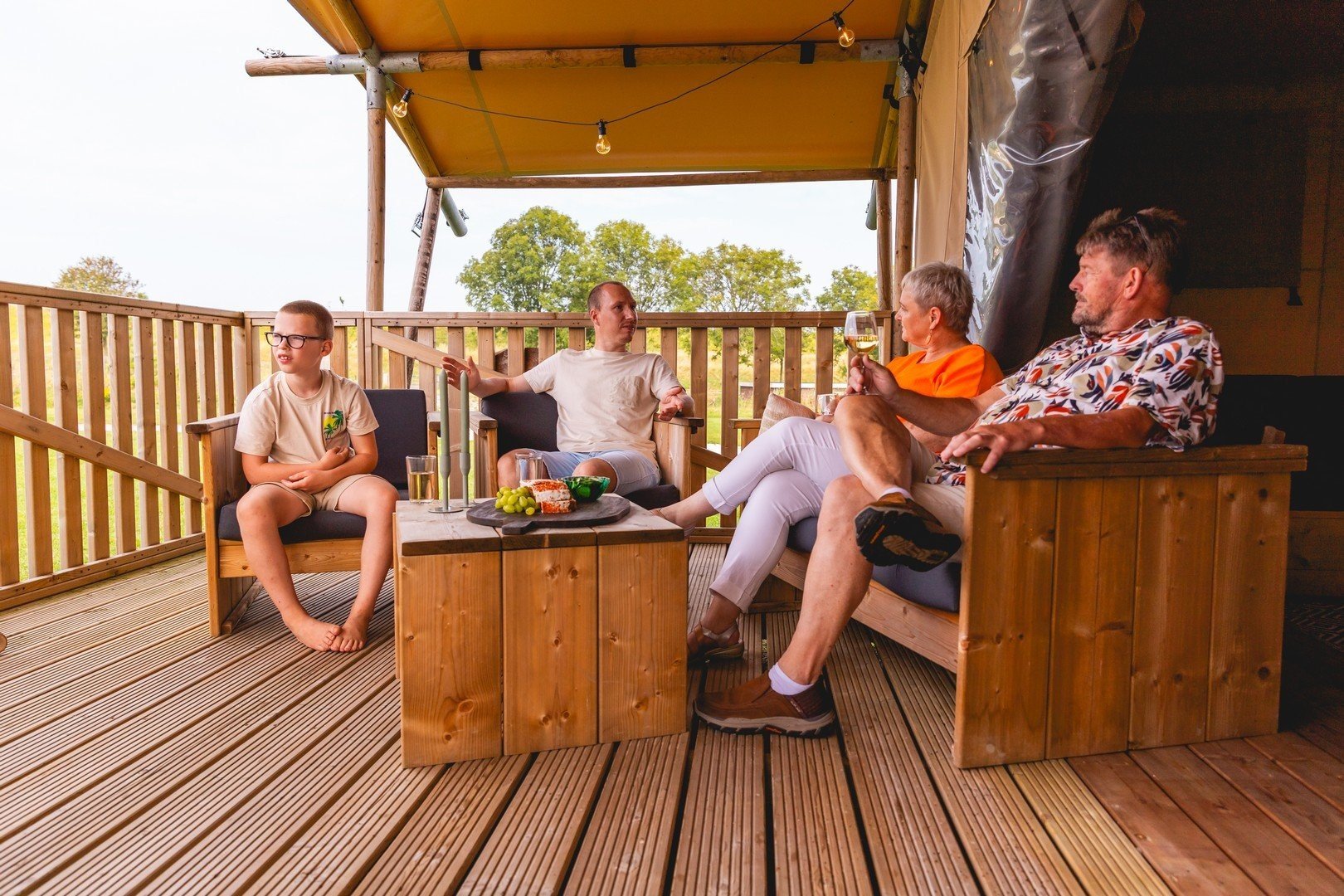 Terras bij safari lodges