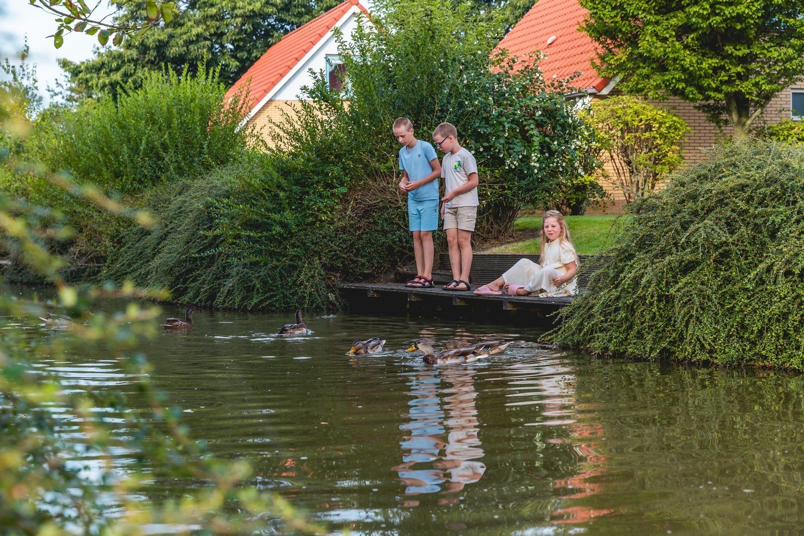 Vissteiger bij vakantievilla